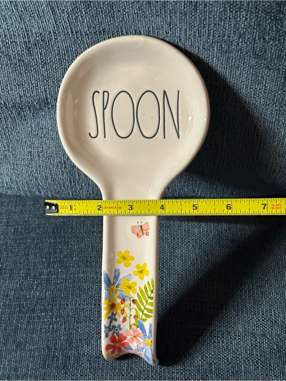 Rae Dunn Floral Ceramic Spoon Rest